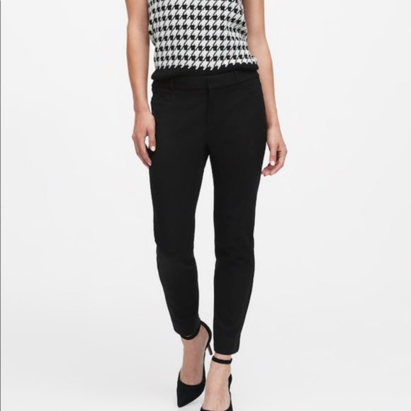 Banana Republic Sloan Black Skinny Ankle Pants Size 8 Business Office Academia - Picture 6 of 13